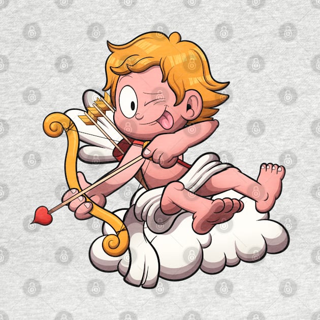 Cupid On Cloud With Bow And Arrow by TheMaskedTooner